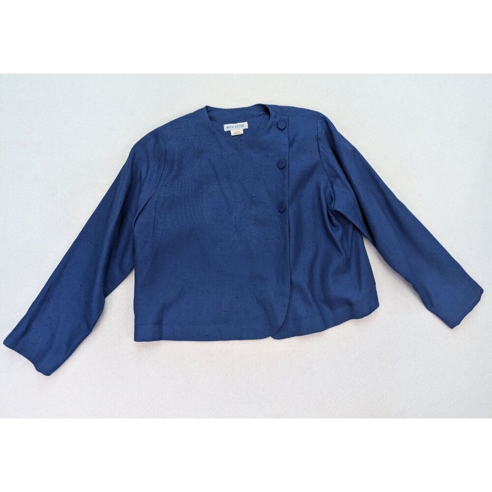 Doncaster Vintage Women's Blazer Suit Jacket Blue Long Sleeve - See Measurements